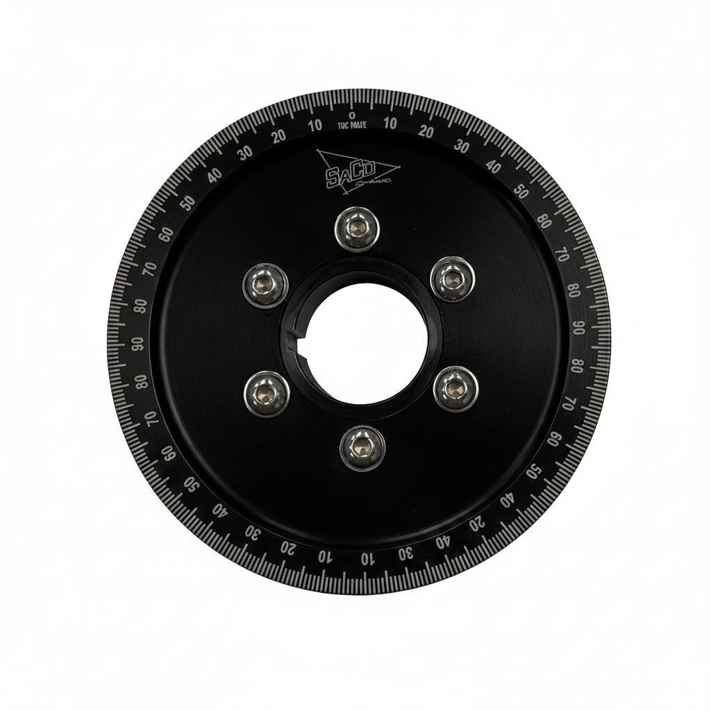 SACO Solid 5 1/4" Power Pulley, Laser Engraved, Sand Seal Hub #30-0111
