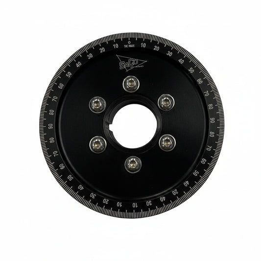 SACO Solid 5 1/4" Power Pulley, Laser Engraved, Sand Seal Hub #30-0111